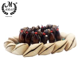 M MBAT Handmade Nuts Shell Bracelet Handbell for Djembe African Drum Conga Percussion Accessories Gift Musical Instrument