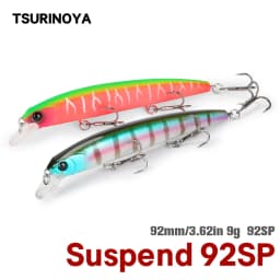 TSURINOYA Suspending Minnow Fishing Lure DW78 92mm 9g Long Casting Pike 3 Hooks Hard Bait Crank Bait Wobbler Jerkbait