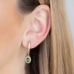 925 Sterling Silver Needle Colorful Water Drop Small Hoop Earrings for Women High Grade CZ Gold Earrings Wedding Luxury Jewelry