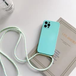 Crossbody Necklace Strap Lanyard Cord Liquid Silicone Phone Case For iphone 16 15 14 13 12 MiNi 11 Pro X XR XS Max 7 8Plus Cover