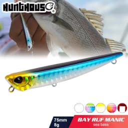 Hunthouse Bay RUF MANIC 75mm/8g Sinking Pencil Fishing Lure Stickbait BKK Hook Hard Lure for Seabass Fish