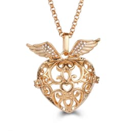 New Mexico Chime Music Ball Caller 4 Colors Owl Pendant Vintage Pregnancy Aroma Necklace Essential Oil Diffuser Lockets Jewelry