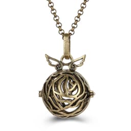 New Mexico Chime Music Ball Caller 4 Colors Owl Pendant Vintage Pregnancy Aroma Necklace Essential Oil Diffuser Lockets Jewelry