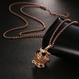 New Mexico Chime Music Ball Caller 4 Colors Owl Pendant Vintage Pregnancy Aroma Necklace Essential Oil Diffuser Lockets Jewelry