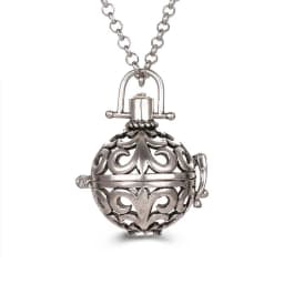 New Mexico Chime Music Ball Caller 4 Colors Owl Pendant Vintage Pregnancy Aroma Necklace Essential Oil Diffuser Lockets Jewelry