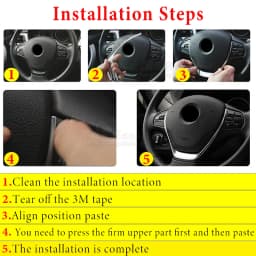 Car Carbon Fiber Interior Steering Wheel Decorative Frame Panel Cover Trim For BMW 3 Series F30 F32 F34 2013-2019 Accessories