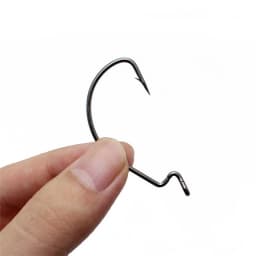 20pcs/lot Texan Hooks High Carbon Steel Offset Hook Karpervissen Fishhooks Lure Softjerk 8#~-5/0 Anzuelos Pesca Fishing Tackle