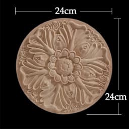 Round Flower Exquisite Carving Natural Wood Appliques Furniture Wooden Mouldings Vintage Unpainted Accessories Decoration Decal