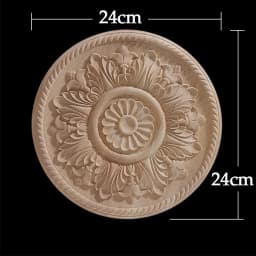 Round Flower Exquisite Carving Natural Wood Appliques Furniture Wooden Mouldings Vintage Unpainted Accessories Decoration Decal