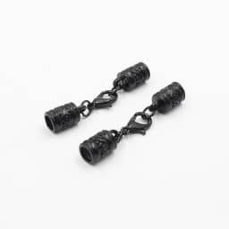 Fit 5mm Hole Fashion Zinc Alloy Cord End Caps For Necklace Bracelet Connectors Clasp DIY Accessories Length: 44mm+50mm 10sets