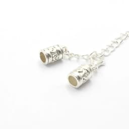 Fit 5mm Hole Fashion Zinc Alloy Cord End Caps For Necklace Bracelet Connectors Clasp DIY Accessories Length: 44mm+50mm 10sets