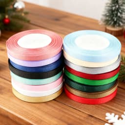 (25 Yards/roll) 10mm Width Grosgrain Ribbon Wholesale Gift Wrapping Decoration Ribbons Lace Fabric Handmade DIY