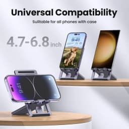 【New-in Sale】UGREEN Phone Holder Aluminum Desk Phone Stand For iPhone 16 15 14 Pro Xiaomi Samsung Mobile Phone Support Tablet