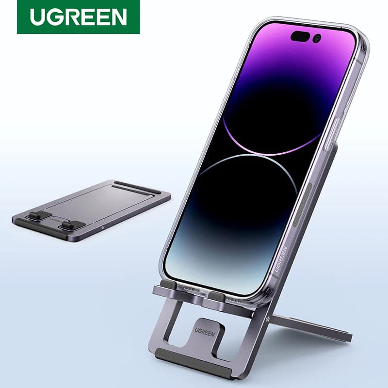【New-in Sale】UGREEN Phone Holder Aluminum Desk Phone Stand For iPhone 16 15 14 Pro Xiaomi Samsung Mobile Phone Support Tablet
