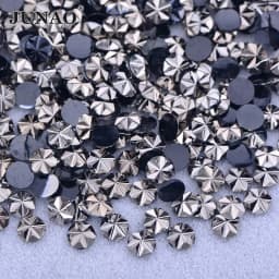 JUNAO 500pcs 5mm Mix Color Flowers Resin Nail Rhinestones Jelly AB Crystal Flatback Nail Stickers for Face Nail Art Decoration