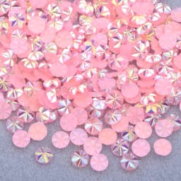 JUNAO 500pcs 5mm Mix Color Flowers Resin Nail Rhinestones Jelly AB Crystal Flatback Nail Stickers for Face Nail Art Decoration