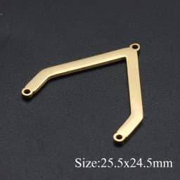 10pcs/lot 316 Stainless Steel Heart Geometric DIY Earring Charm Connector Wholesale Top Quality Findings Accpet OEM Order
