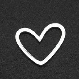 10pcs/lot 316 Stainless Steel Heart Geometric DIY Earring Charm Connector Wholesale Top Quality Findings Accpet OEM Order