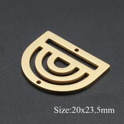 10pcs/lot 316 Stainless Steel Heart Geometric DIY Earring Charm Connector Wholesale Top Quality Findings Accpet OEM Order