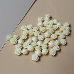 50pcs/Lot 6mm Artificial Coral Beads Cabochon Camelia Flower Shape Multi-Color Fashion Beads for Jewelry Making DIY Accessories