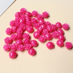 50pcs/Lot 6mm Artificial Coral Beads Cabochon Camelia Flower Shape Multi-Color Fashion Beads for Jewelry Making DIY Accessories