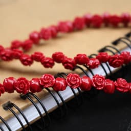 50pcs/Lot 6mm Artificial Coral Beads Cabochon Camelia Flower Shape Multi-Color Fashion Beads for Jewelry Making DIY Accessories