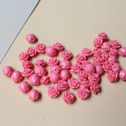 50pcs/Lot 6mm Artificial Coral Beads Cabochon Camelia Flower Shape Multi-Color Fashion Beads for Jewelry Making DIY Accessories