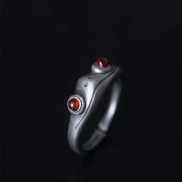 Vintage Frog Ring for Women Artistic Design Retro Opening Resizable Unisex Female Statement Bohemian Rings Silver Color Gift