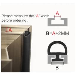 5/10M Bottom Width 5/6/7mm EPDM Sealing Strips Bridge Aluminum Door/Window Sealed Plastic Energy Saving and Doors