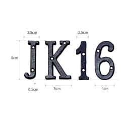 Metal Letters Numbers Cast Iron Decoration House Sign Doorplate DIY Cafe Wall CLH@8