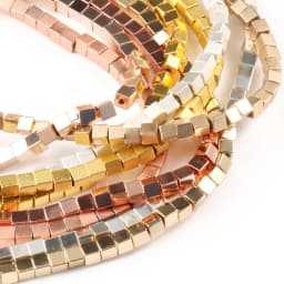 2/3/4mm Gold Plated Hematite beads Natural Matte Stone Square Spacer Loose bead for Jewelry Bracelet Making DIY accessories 15''