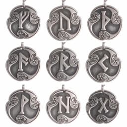 Dropshipping 1pcs Odin Runes Nordic Letter DIY Handmade Charms for Jewelry Stainless Steel Futhark Futhorc Pendants Making Bulk