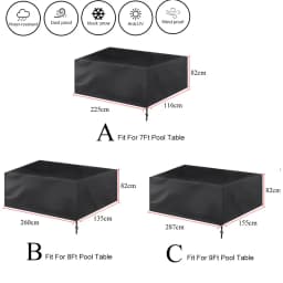 Dustproof Waterproof Outdoor Full Pool Solid With Drawstring 7 8 9 Foot Billiard Table Dust Cover Table Protector Oxford Cloth