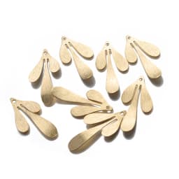 10pcs Raw Brass Textured Feather Leaf Charms Pendant Earring Charms For DIY Hanging Jewelry Findings Making Crafts Supplies