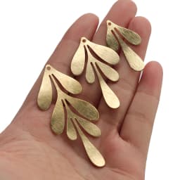 10pcs Raw Brass Textured Feather Leaf Charms Pendant Earring Charms For DIY Hanging Jewelry Findings Making Crafts Supplies