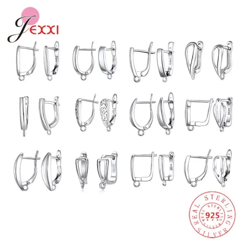 New Popular Design Package Selling Earring Findings For DIY 925 Sterling Silver Earring Components For Women Fashion Model