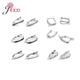 New Popular Design Package Selling Earring Findings For DIY 925 Sterling Silver Earring Components For Women Fashion Model