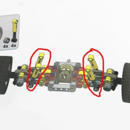 MOC Parts Technical Building Blocks Self-Locking Bricks Shock Absorber 6.5L (Hard Spring) 3 Color Compatible with Lego 76537