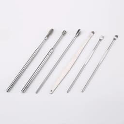 6-in-1 Pocket Ear Spoon Toothpicks Keychain With Portable Aluminium Alloy Bottle Ear Pick Set Reusable Keychain Pendant Dropship