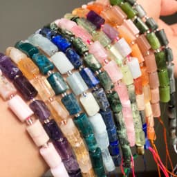 Natural Apatite Lapis lazuli Tiger Eye Jades Beads Faceted Column Loose Beads For Jewelry DIY Making Bracelet Accessories 7.5''