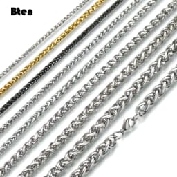 BTEN Never Fade Stainless Steel Men Necklace Chain High Quality Link Chain Necklaces Wholesale