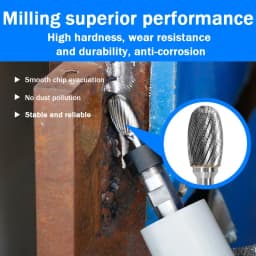 Tungsten Steel Grinding Head Carbide Rotary File Single And Double Groove Milling Cutter Metal Grinding And Engraving Tool