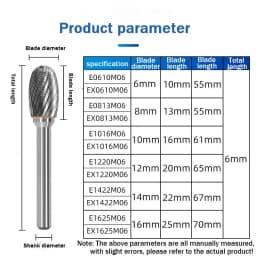 Tungsten Steel Grinding Head Carbide Rotary File Single And Double Groove Milling Cutter Metal Grinding And Engraving Tool