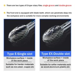 Tungsten Steel Grinding Head Carbide Rotary File Single And Double Groove Milling Cutter Metal Grinding And Engraving Tool