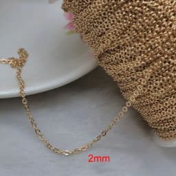 2meter Stainless Steel Necklace Chain for Diy Jewelry Making Rolo Cable Link Bulk Chains Handmade Neckalce Bracelet Accessories