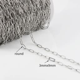 2meter Stainless Steel Necklace Chain for Diy Jewelry Making Rolo Cable Link Bulk Chains Handmade Neckalce Bracelet Accessories