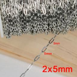 2meter Stainless Steel Necklace Chain for Diy Jewelry Making Rolo Cable Link Bulk Chains Handmade Neckalce Bracelet Accessories