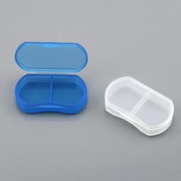 Pill Box Mini Pill Case 2 Grids Tablet Pill Organizer Case Dispenser Travel Tablet Holder Container Medicine Drug Storage Box
