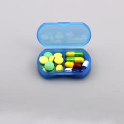Pill Box Mini Pill Case 2 Grids Tablet Pill Organizer Case Dispenser Travel Tablet Holder Container Medicine Drug Storage Box