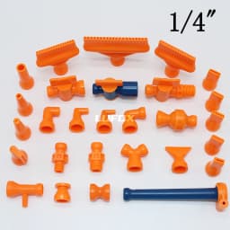 Good Quality G1/4" Adjustable Coolant Hose POM Plastic Cooling Pipe Round Flat Porous Flat Nozzle with Switch Valve PT NPT1/8